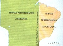O Brasil dividido pelo Tratado de Tordesilhas